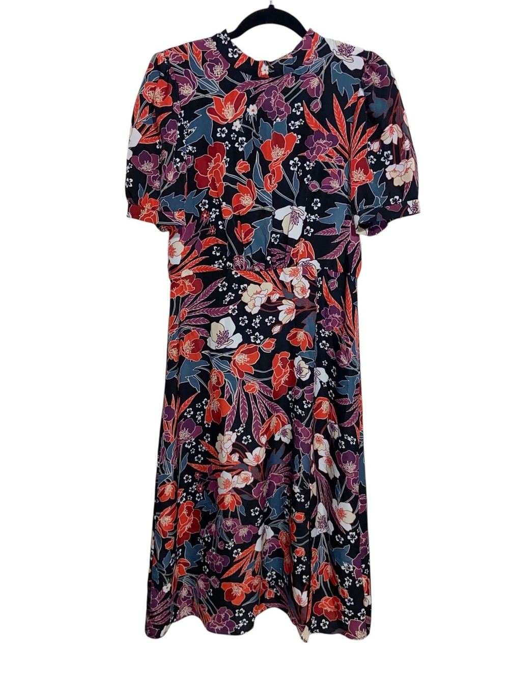 Julia Jordan Dress Womens Size 10 Floral MIDI Tie Back  Boho Wedding Guest Fall